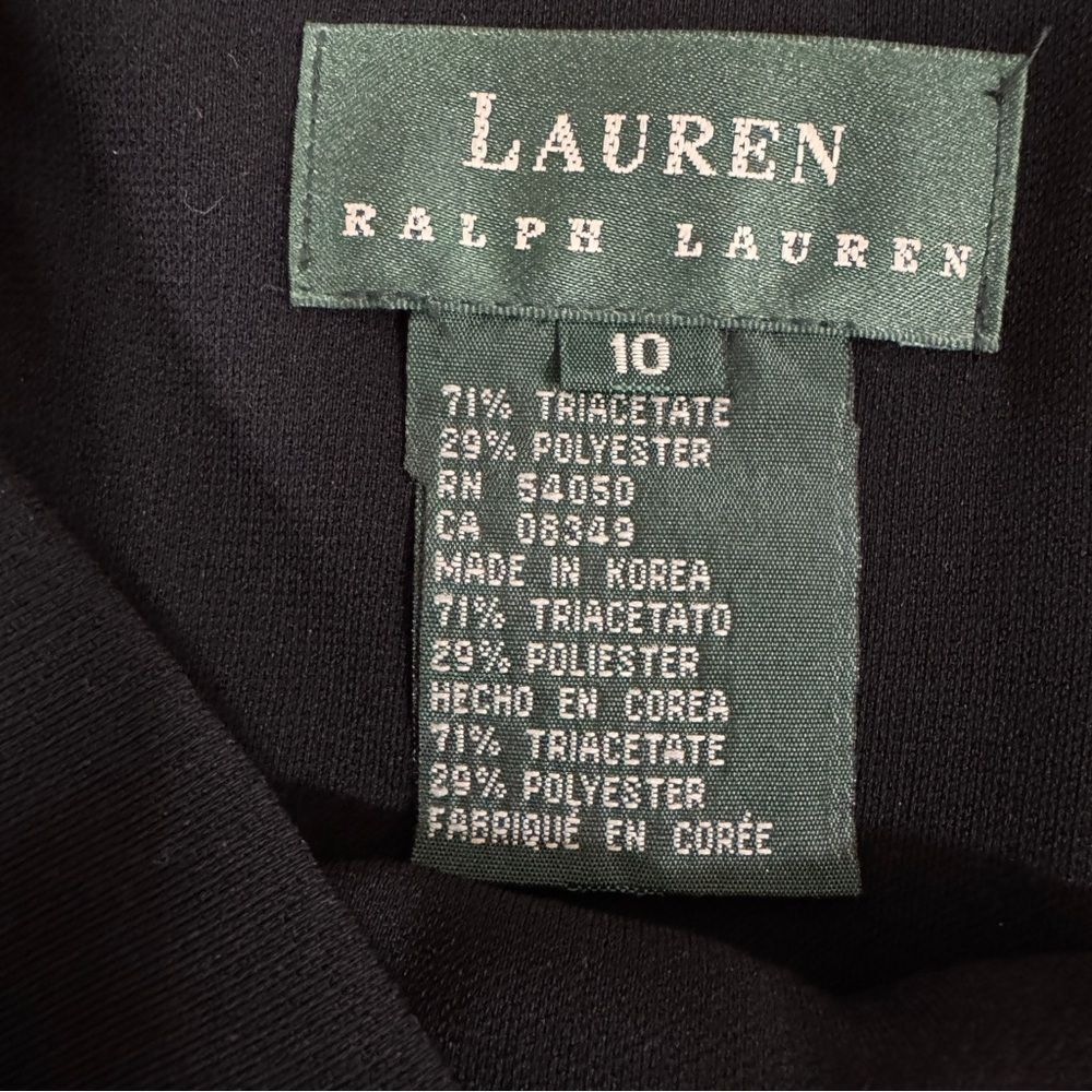 NWT Vintage 90s Ralph Lauren Strapless Black Midi Dress Pockets Size 10 - Picture 8 of 11